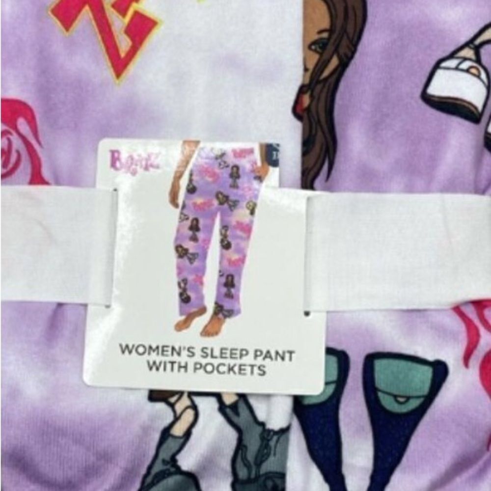 Women’s Juniors’ Bratz Print Comfy Lounge Pajama Sleep Pants, Size 3X